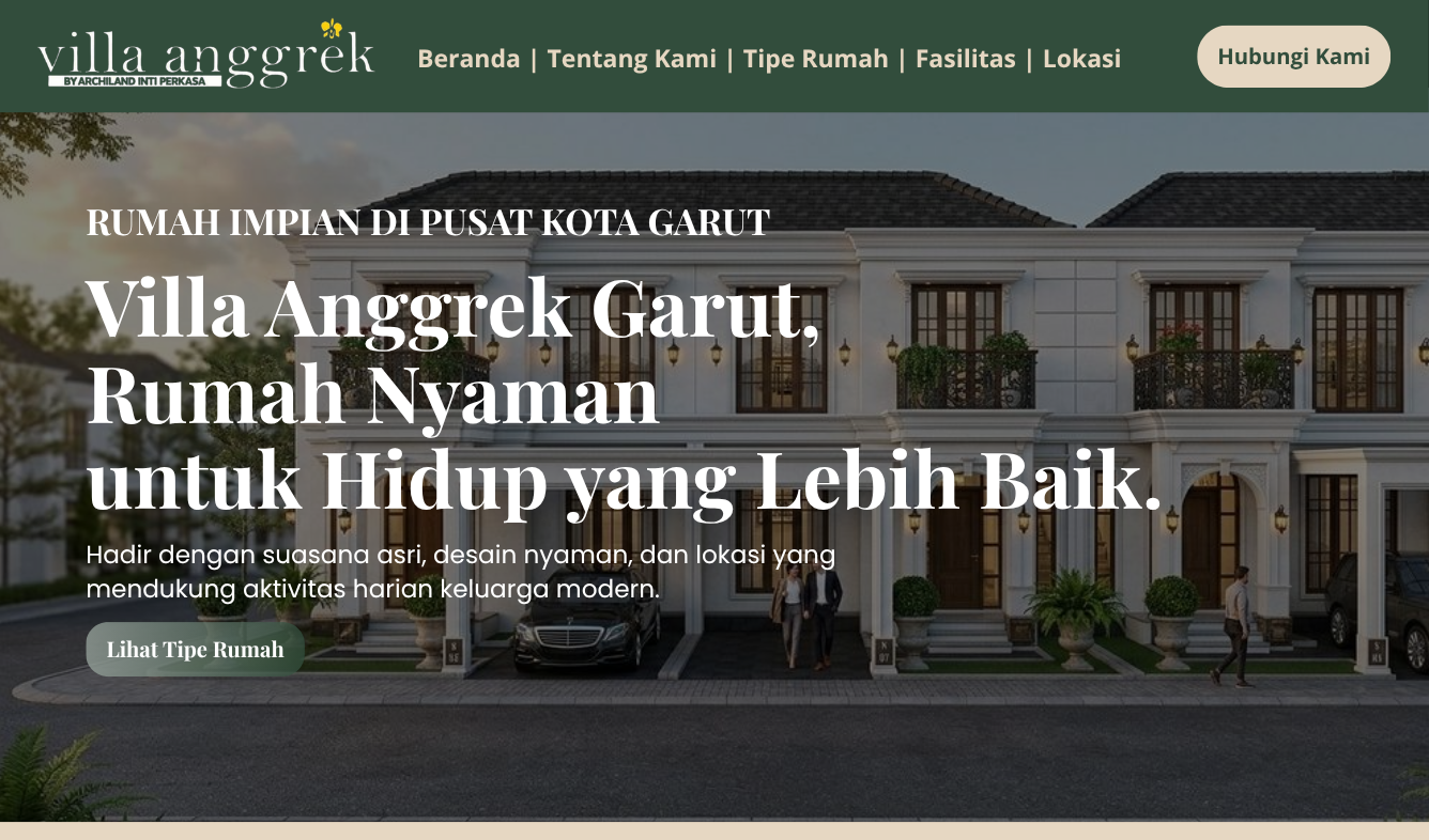 Desain asli Villa Anggrek Garut, bagian 1: Beranda